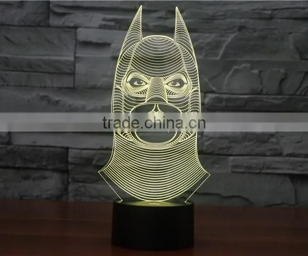 2016 New Cool 3D NIGHT LAMP Batman Shapes Decorative Bedroom Lights Micro USB LED Table Lamp Night Light For Child photo-4