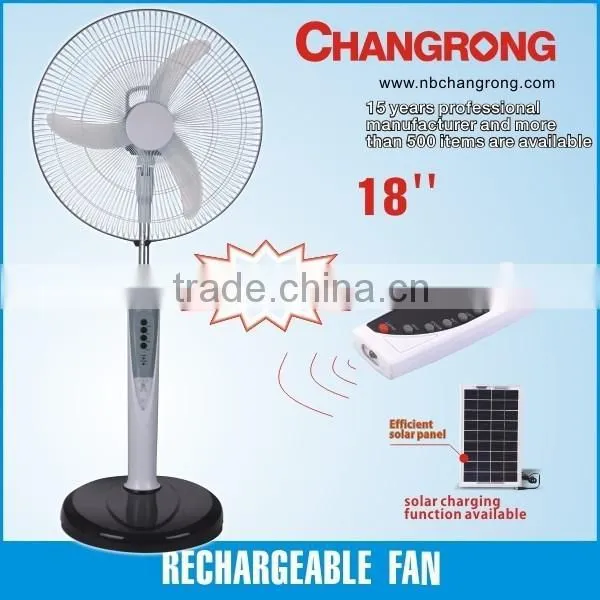 AC and DC Solar Rechargeable Oscillating Fan