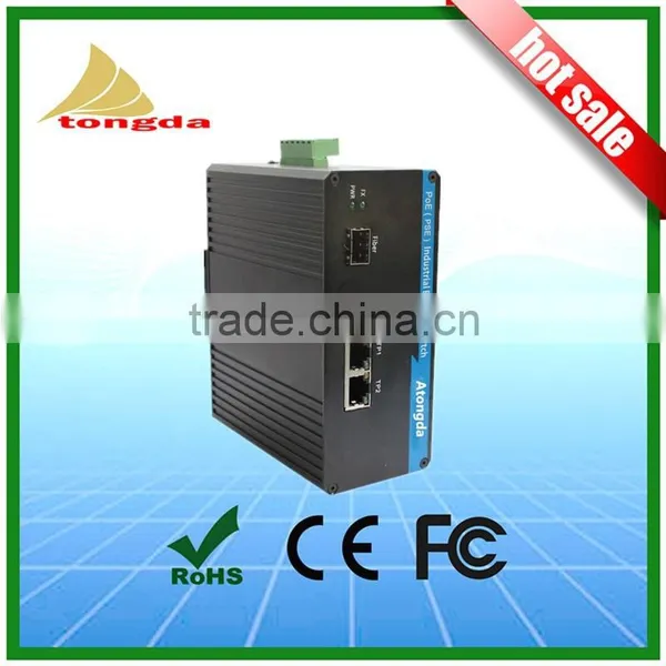 30W Ieee802.3at Poe Industrial Fiber Switch 10/100/1000M