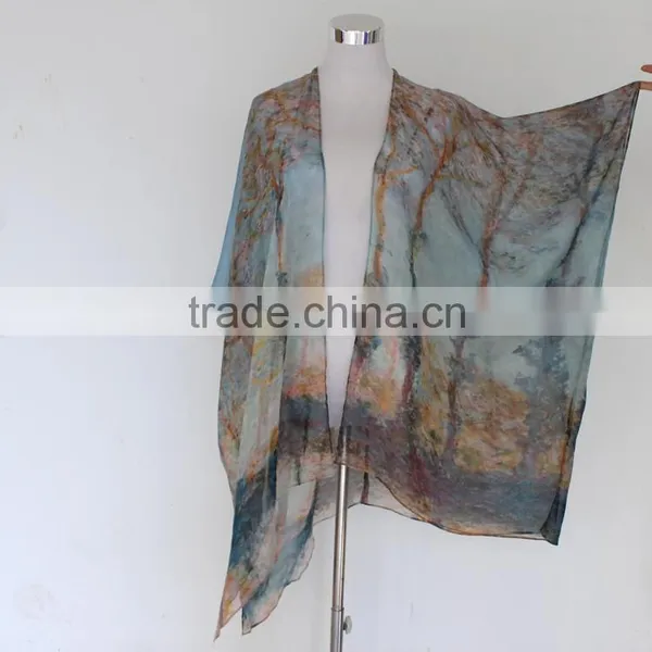 Factory Direct Customized Digital Printing Fashion Women Maxi Silk Kaftan photo-3