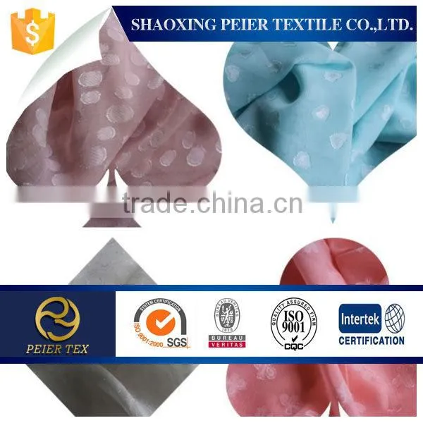 100%polyester Dot Cutting Chiffon Fabric for Ladys Wedding