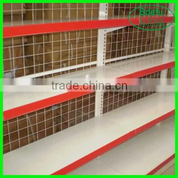 Light Duty White Grid Wall Supermarket Shelves photo-2