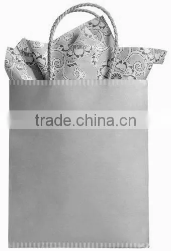 Gift Wrap Wedding Bells Silver With Light Blue Accent Kraft Tote Gift Bag photo-6