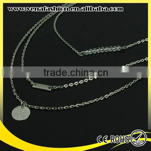 Silver Layers Funny Fashion Jewelry Necklace,fashion Fake Silver Necklace photo-4