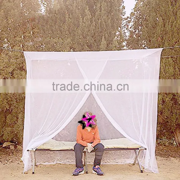 100%polyester White Color Rectangular Mosquito Net for King Size Beds photo-4