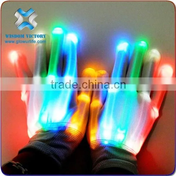 2016 Halloween Led Fiber Cheering Glove,led Gloves photo-2