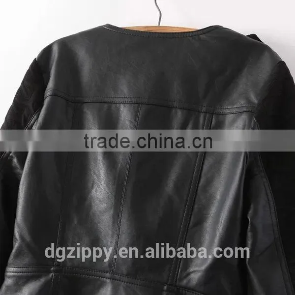 Latest Design Softshell Pu Leather Woman Winter Jacket Quality Choice photo-5
