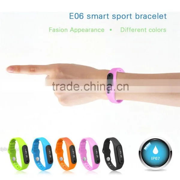 Smart Wristband Band E06 Touch Screen Band Bracelet For Android 4.3 IOS 7.0 Waterproof IP67 Tracker Fitness Wristbands photo-5