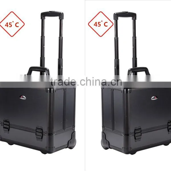 4 in 1 Makeup Trolley Black Professional Cosmetic Rolling Makeup Case photo-3