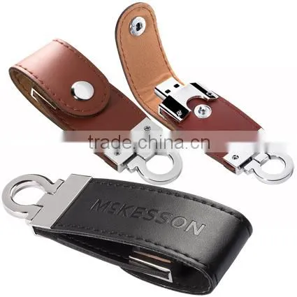 Flash Drive Leather Usb Stick, Pen Drive Leather Usb 8gb, Leather Usb Flash Drive With Keyring photo-3