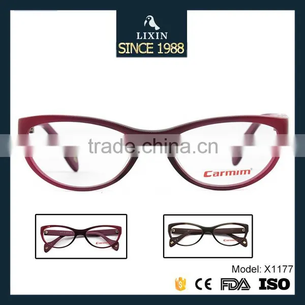 Fashion Womens Acetate Cat Eye Optical Eyeglasses Frames Elegant Temple for Lady's Eyewear Glasses X1177 photo-3