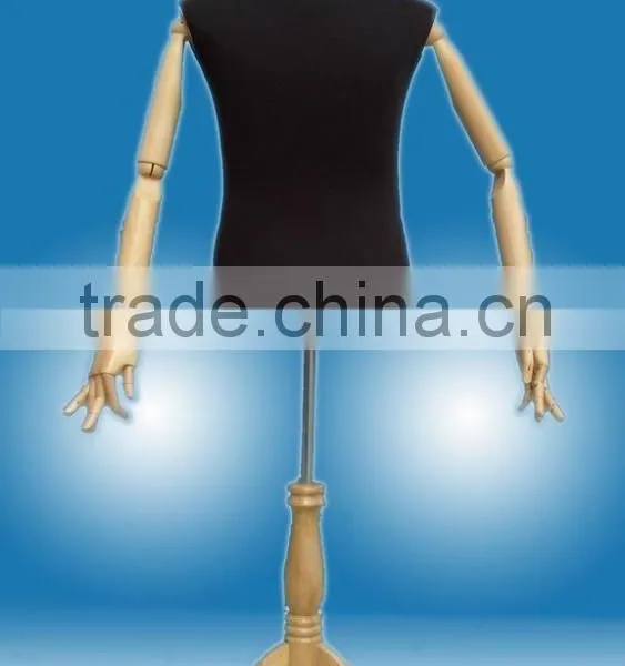 Male Dress Form Mannequin With Wooden Arms and Base photo-6