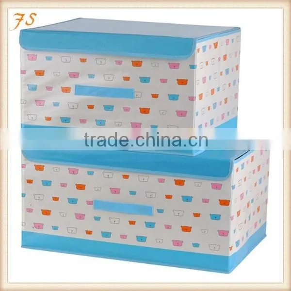 Factory Price PE Coating Non-woven Storage Box With Handle photo-3