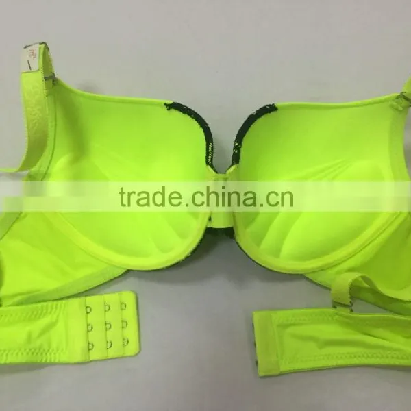 Factory Direct Sales Fashion Neon Color Push UP Molded Plunge Ladies Bra photo-5