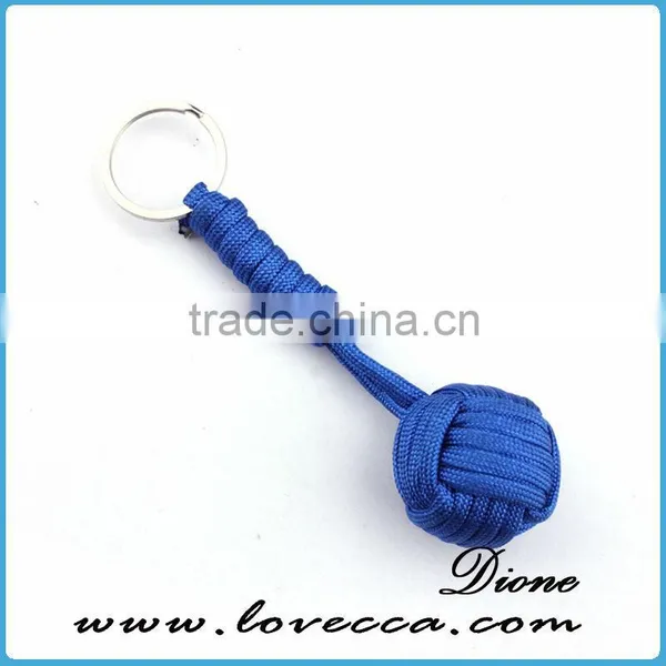 Hot Sale High Quality Black Metal Keychain Waves Style Paracord Keychain Accessories photo-4