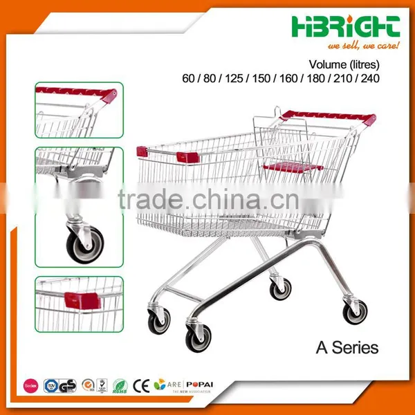 supermarket push cart metal shopping trolley cart