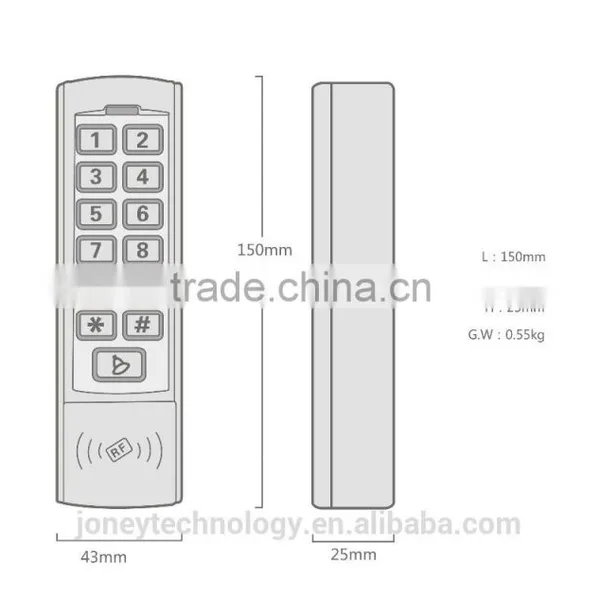 SHENZHEN IP68 Metal Access Control Card Reader photo-6
