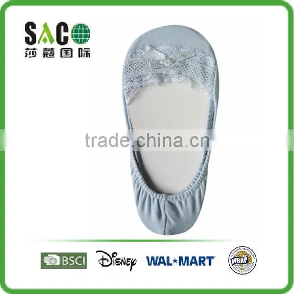 Ladies' Fashion Lace Bow Cotton Footie photo-3