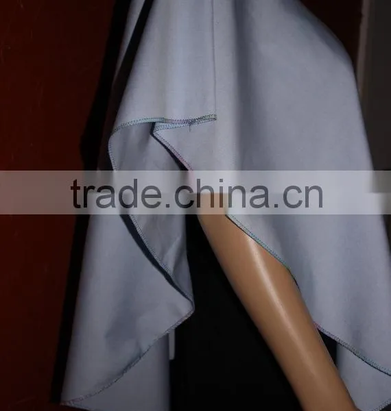 100% Polyester Sateen Quality Silk Light Blue Nursing Shawl photo-2