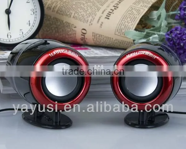 High Gloss Surface 2.0 CH USB Mini Computer Speaker For Laptop, 5W*2 photo-2
