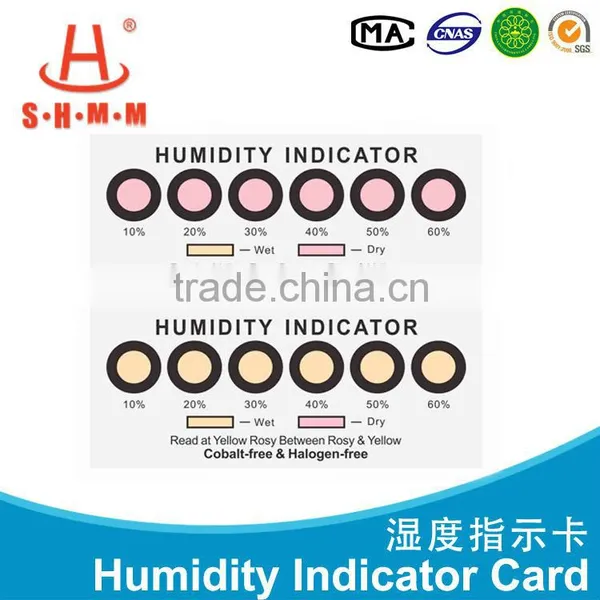 humidity indicator cards msds