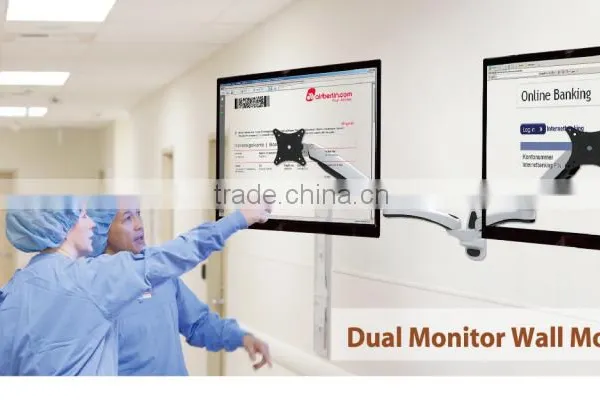 Dual Flexible Stand Alone Lcd Monitor Vesa Desk Mount Monitor Stand photo-3
