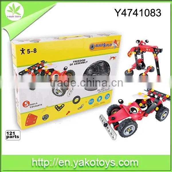 Plastic educational car toys,assembly car, DIY car