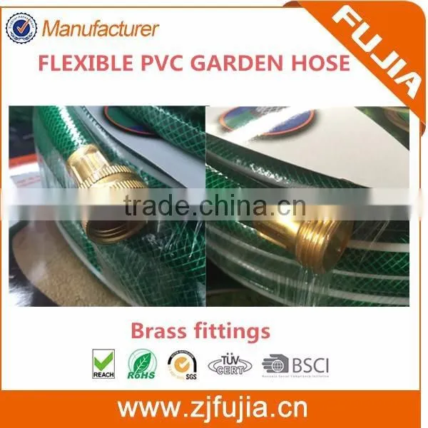 PVC Plastic Hose With Brass Fittings 1/2'' 5/8'' Garden Hose Pvc Spiral Flexible Hose photo-2