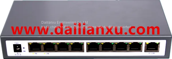 8 Ports 10/100M/1000M Gigabit POE Switch With One 1000M Uplink Ethernet Port 48VDC 24V DC