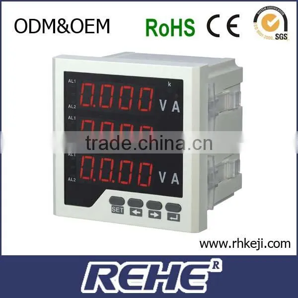 Digital Ammeter and Voltmeter Combination Meter Multi-functions Meter Analog Input AC 250V 5A I and V Meter