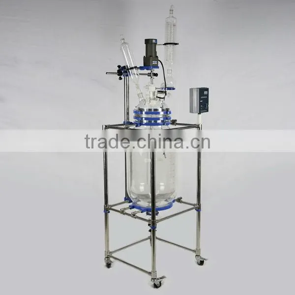 1-100L High Vacuum Pharmaceutical Mixing Jacketed Glass Chemical Reactor photo-2