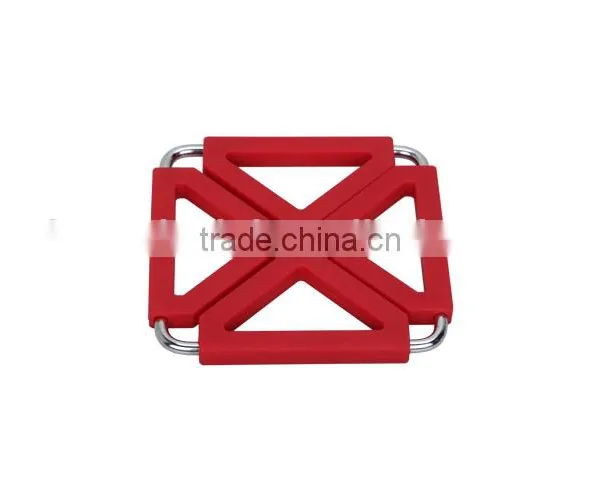 Silicone Stainless Steel Placemat Trivet Table Mat Heat Resistant for Bowl Plate Cup photo-6