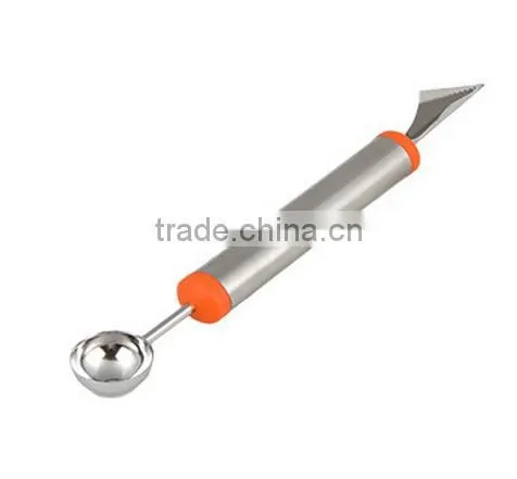 Factory Wholesale Stainless Steel Fruit Vegetable Ballers Carving Knife Melon Scoop photo-2