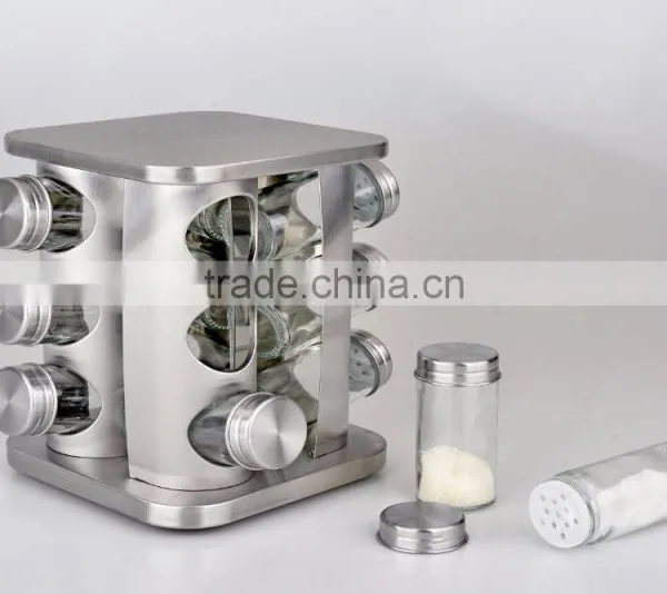 12 Pieces Stainless Steel Spice Jar Condiment Container Set photo-3