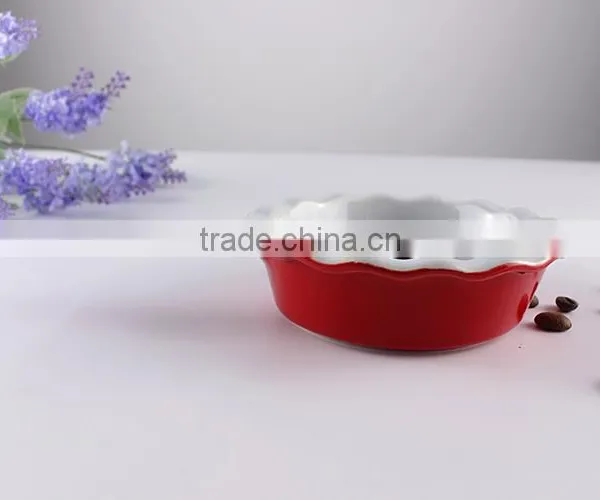 China Suppliers Kitchen Cookware Ceramic Baking Pans With Red Handle photo-4