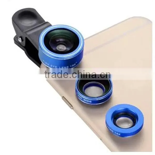Universal Clip-on 3 in 1 Fisheye Wide Angle Micro Camera Lens for Mobile Phone photo-4