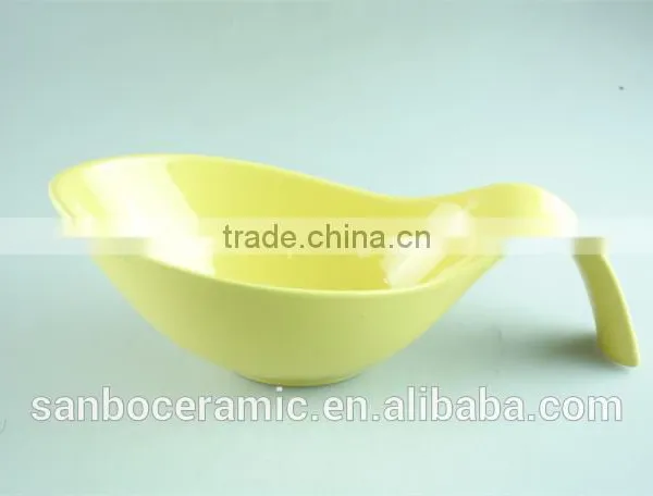 Colorful Black/yellow/red Glazed Ceramic Spoon Holder Kitchen Utensil Rest 12.2 Inch photo-5