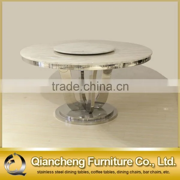 Mirrored Dining Table Marble Round Dining Table Malaysia Restaurant Furniture photo-3