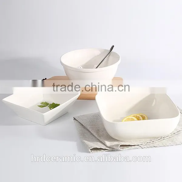 1600ml White ceramic/porcelain/new style big size dinnerware /tableware sala bowl