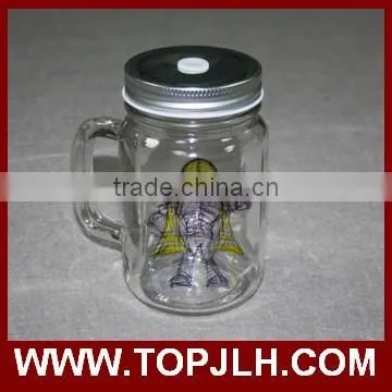 China Professional Logo Printed Sublimation Glass Cup Mason Jars photo-6