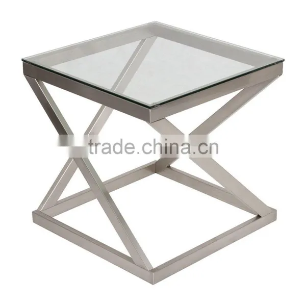 Hot Sales Stainless Steel 201#table Frame Metal Glass Coffee Table High Qualtiy photo-2