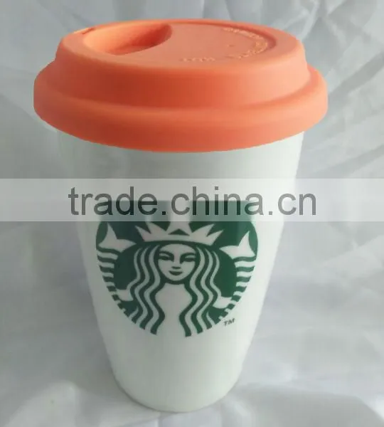 Factory Direct Ceramic Porcelain Double Wall Mug With Silicone Lid for Wholesale photo-5