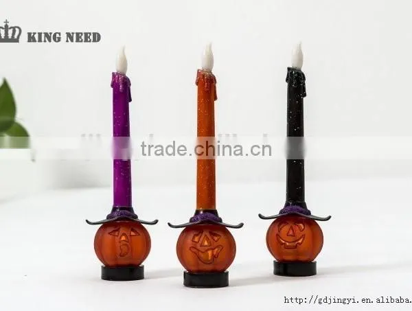 Sales Promotion Acrylic Halloween Decoration Pumpkin Shape Led Candle photo-4