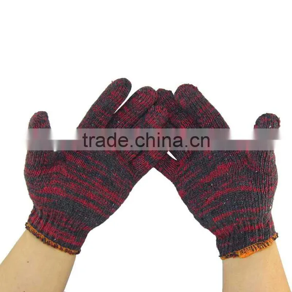Red Palm Cotton Safety Gloves Working Gloves Safety Gloves Work Gloves Knitted Gloves, Industrial Gloves, Garden Gloves photo-4