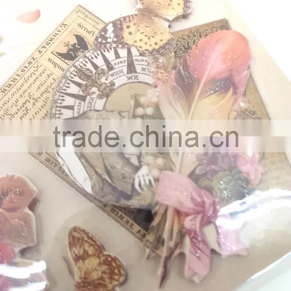 Printing Paper 3D Sticker, Hot Sale 3D Decoupage Stickers, Craft Gift Sticker for Decoration photo-2
