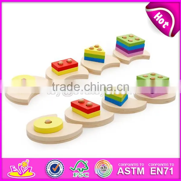 Customize Educational Wooden Baby Stacking Toys W13D048 photo-6