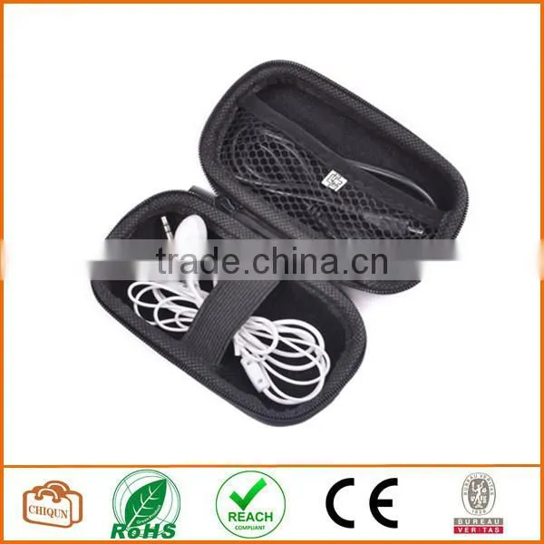 Light Blue Rectangle Shaped Hard Earphone Headset EVA Case for MP3/MP4 Bluetooth Earphone photo-3