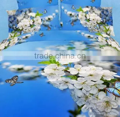 Hot Selling New Design 100 Cotton Digital Printed Flat Bed Sheet / Fitted Sheet photo-2