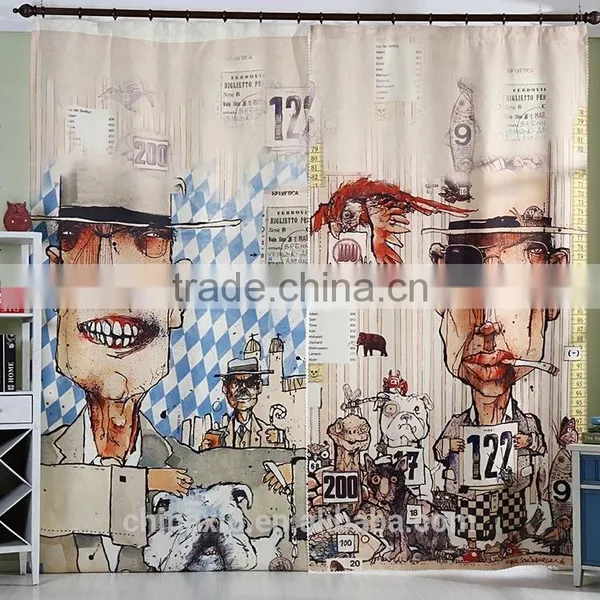 Window Curtain Designs Digital Curtain 3D Printing on Fabric photo-2