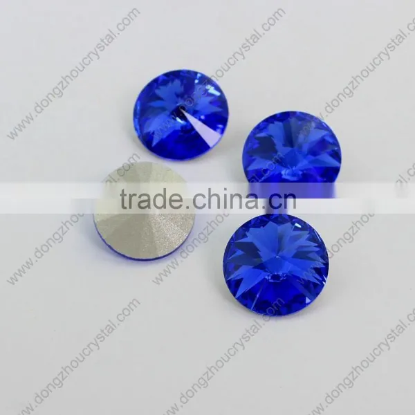 Round Shaped Black Diamond Crystal Point Back Fancy Rhinestone With Claw Setting photo-6